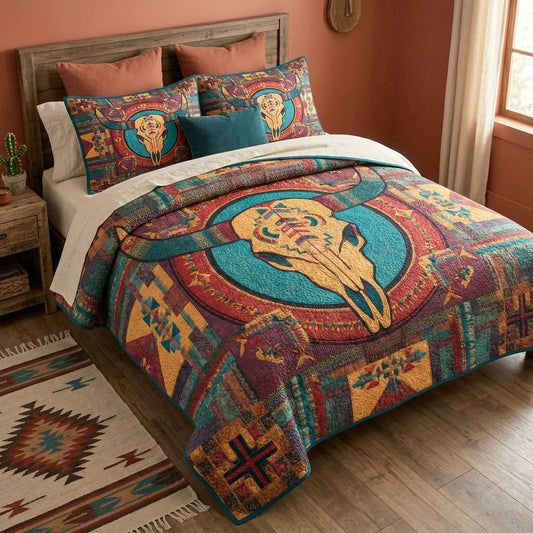 Open Range 3-Piece Quilted Bedding Set - Single (59" x 70")