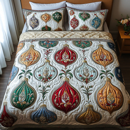 Ornate Harmony 3-Piece Quilted Bedding Set - Single (59" x 70")