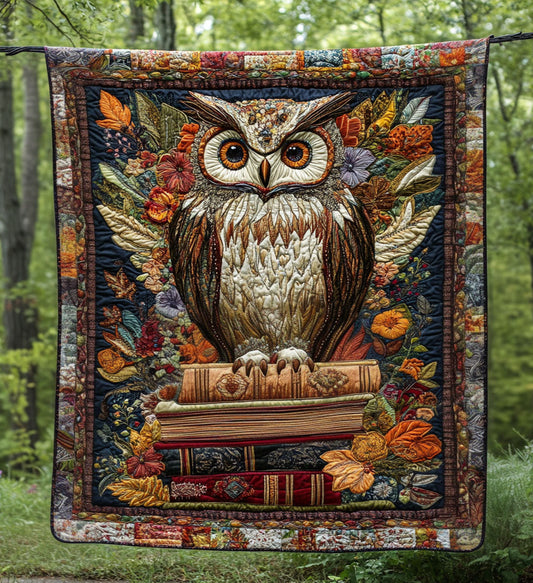 Owl Chapters Quilted Blanket - Throw (55" x 60")