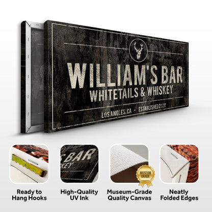 Whitetails and Whiskey Sign