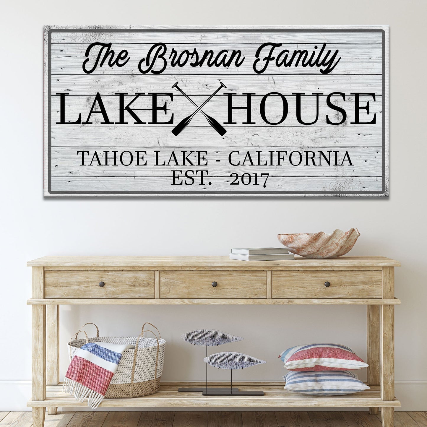 Family Lake House Paddle Sign I