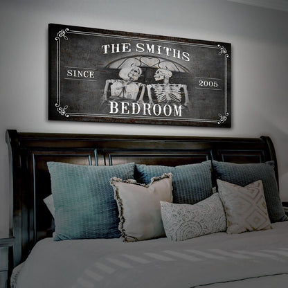 Skeleton Bedroom Sign