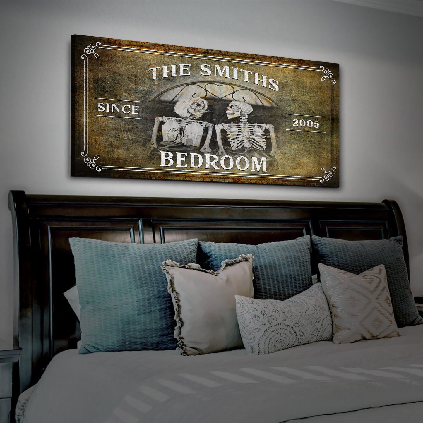 Skeleton Bedroom Sign