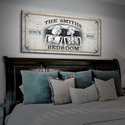 Skeleton Bedroom Sign
