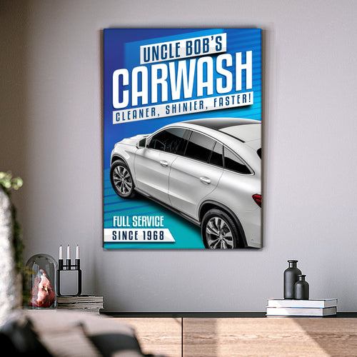 Car Wash Sign - canvas