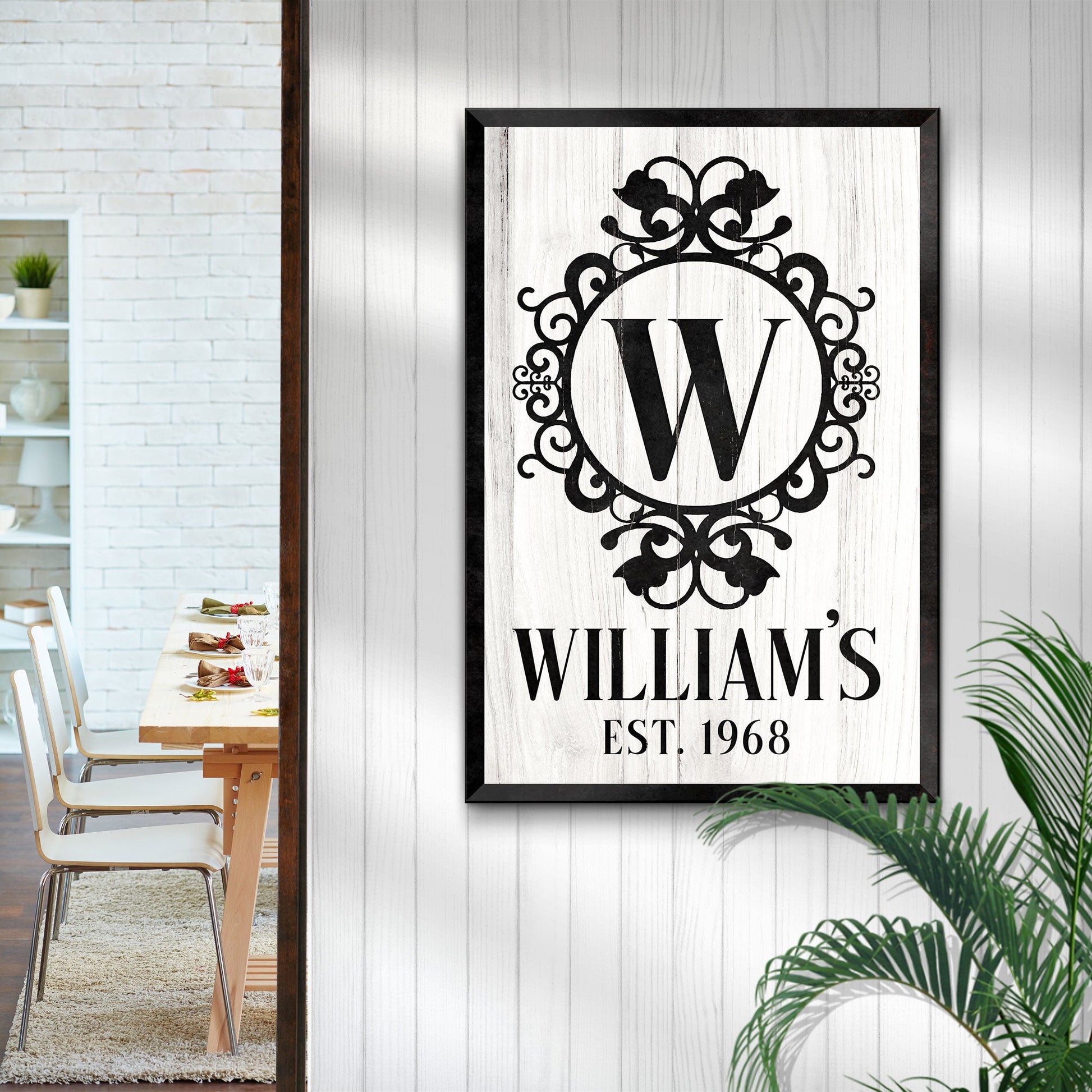 Monogram Sign - canvas