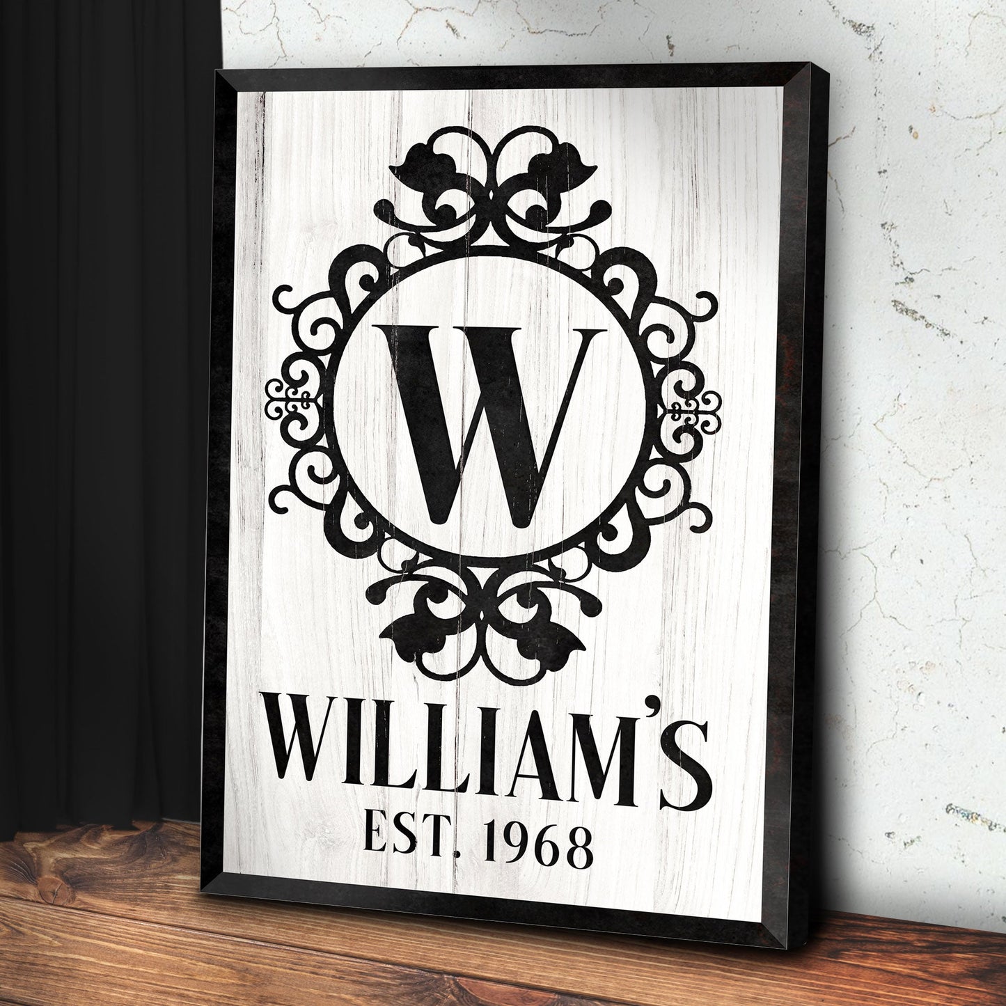 Monogram Sign - canvas
