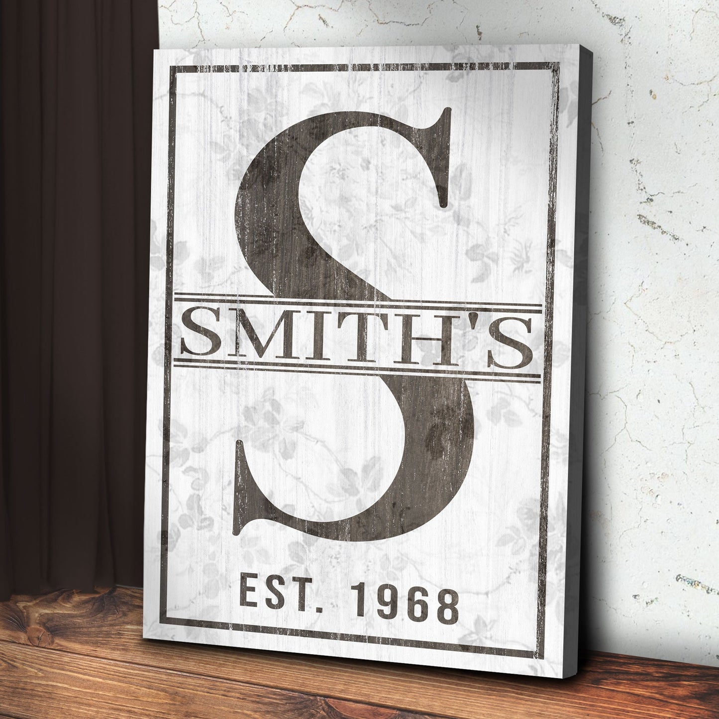 Monogram Sign II | Customizable Canvas