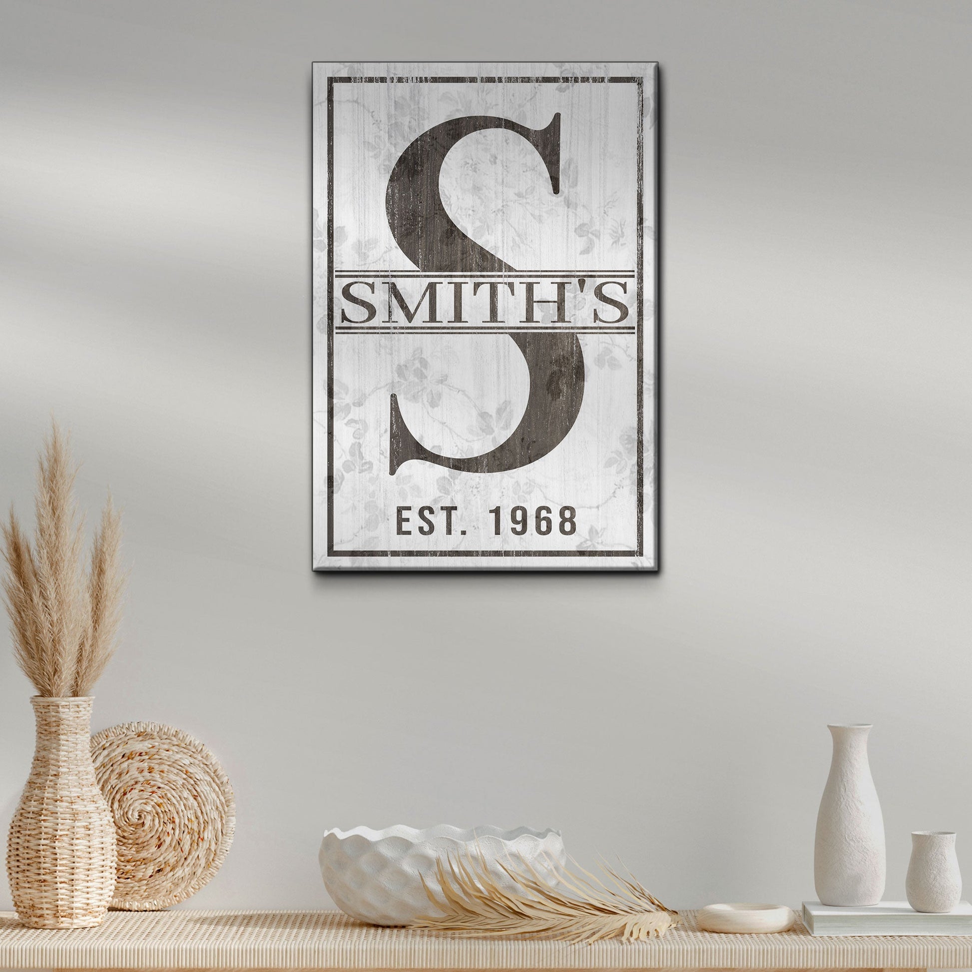 Monogram Sign II | Customizable Canvas
