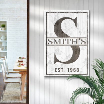 Monogram Sign II | Customizable Canvas