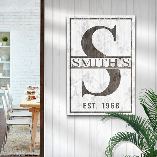 Monogram Sign II | Customizable Canvas