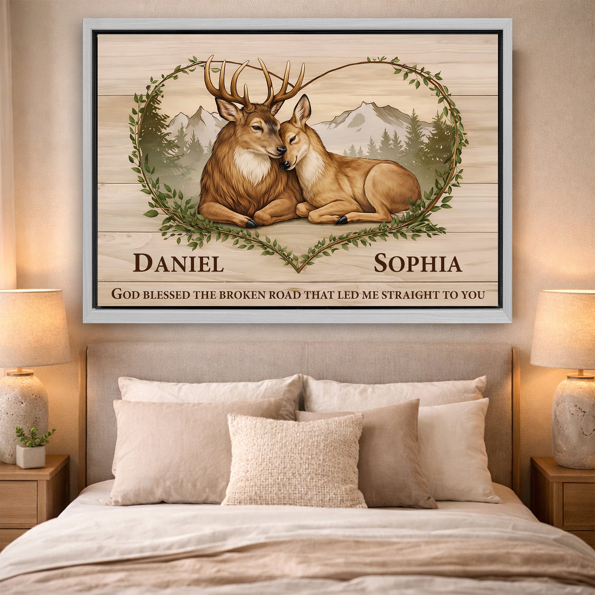 God Bless the Broken Road That Led Me to You Deer Sign