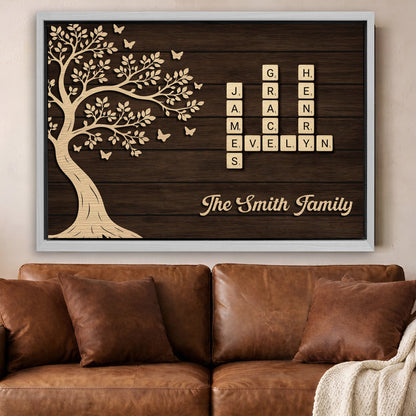 Custom Family Crossword Wall Sign