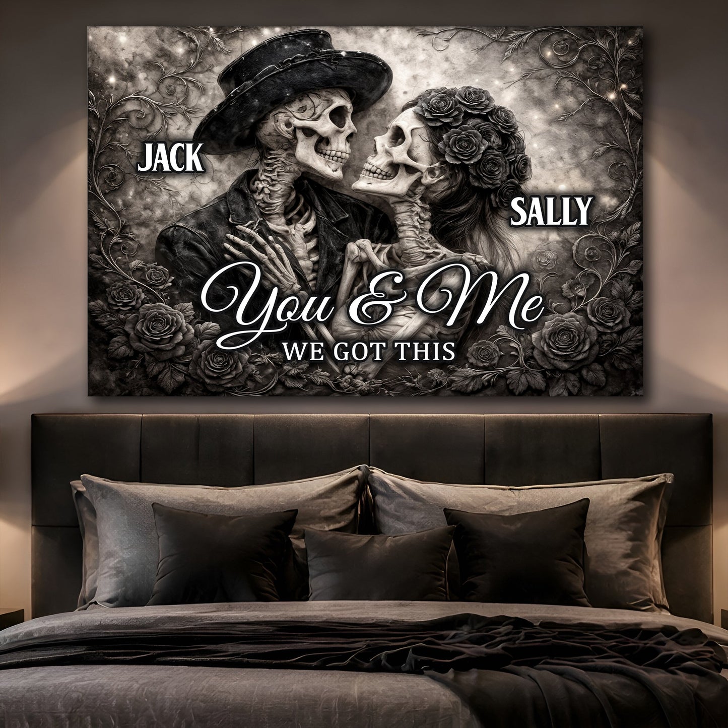 Skeleton Couple Wall Sign