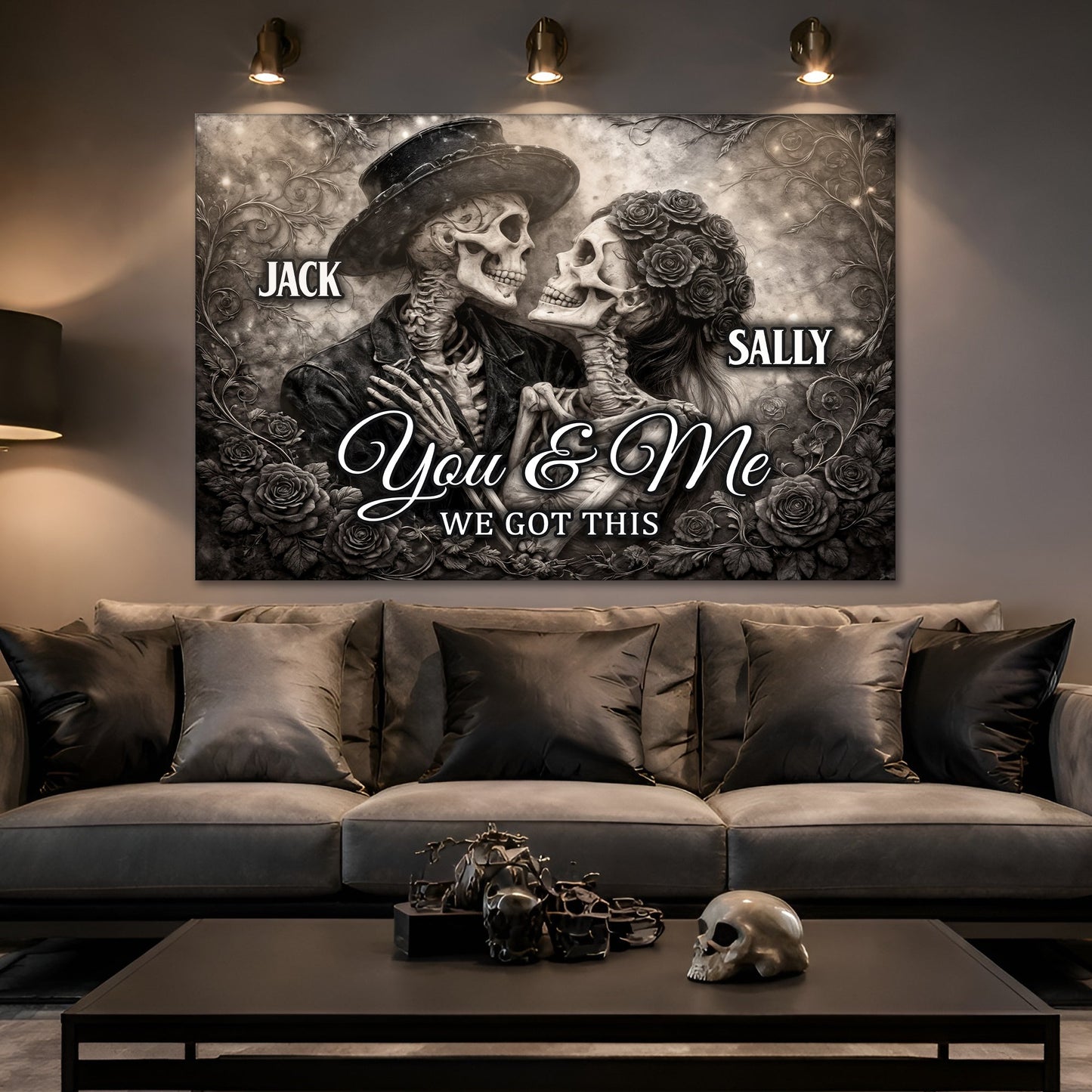 Skeleton Couple Wall Sign