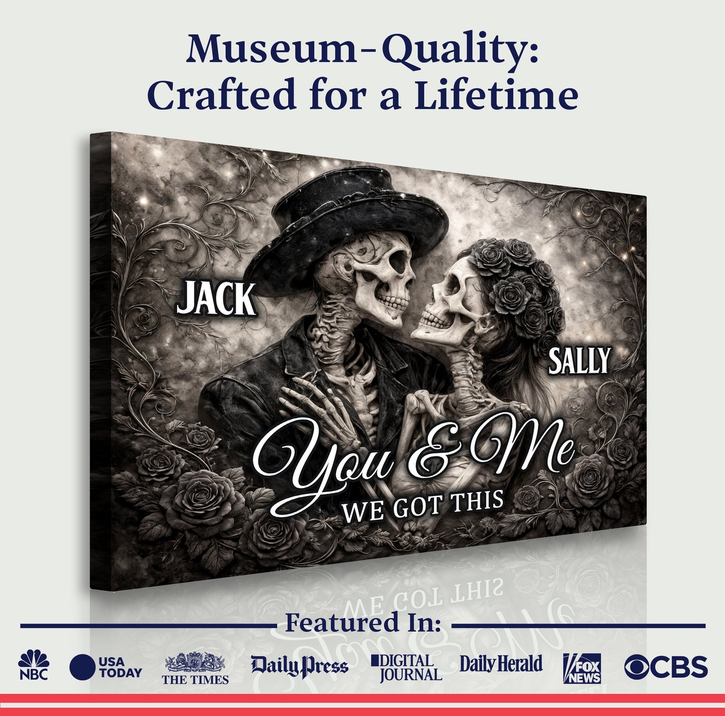 Skeleton Couple Wall Sign