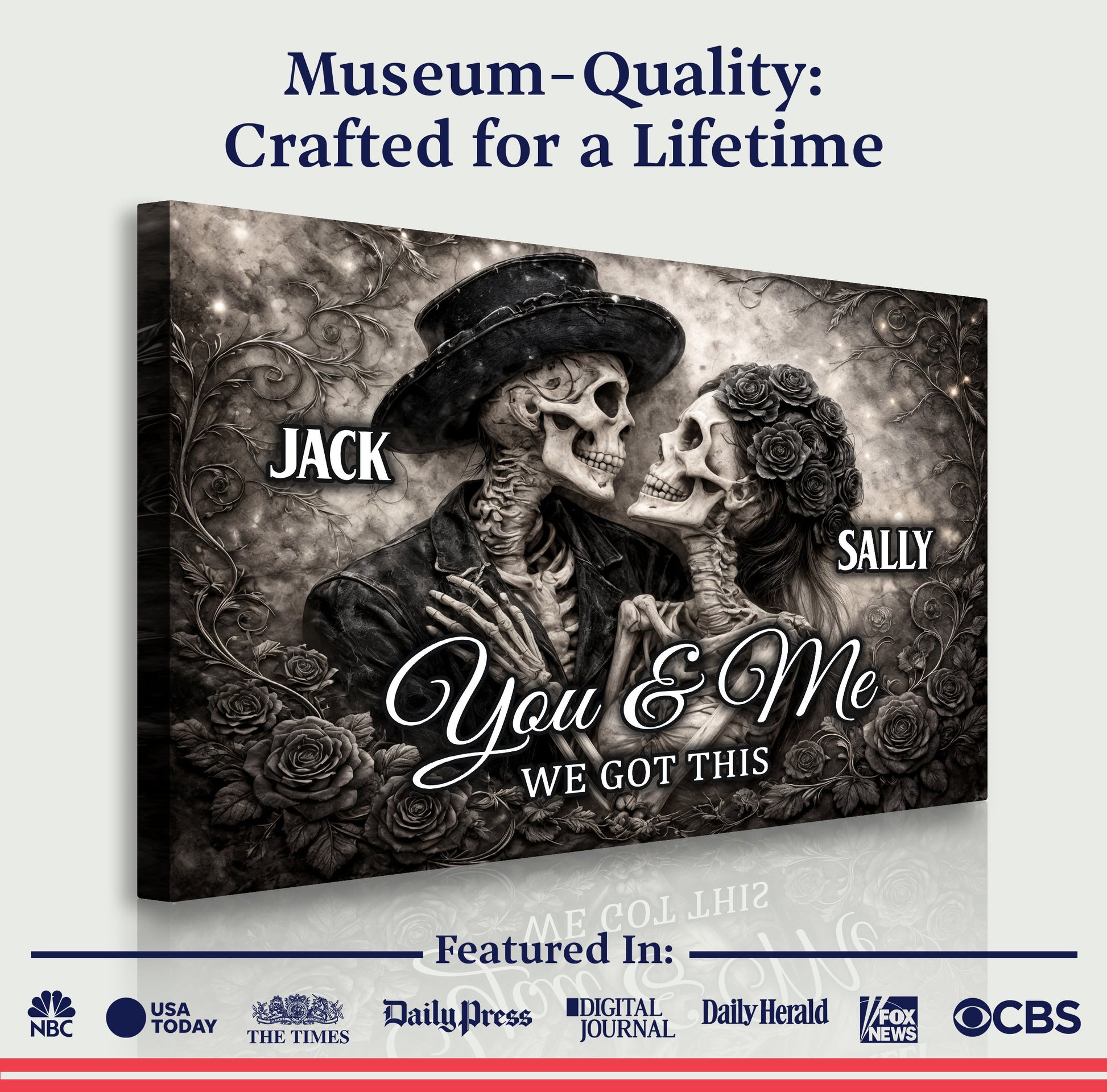 Skeleton Couple Wall Sign