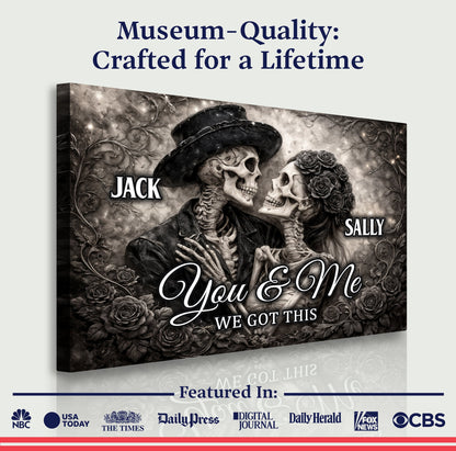 Skeleton Couple Wall Sign