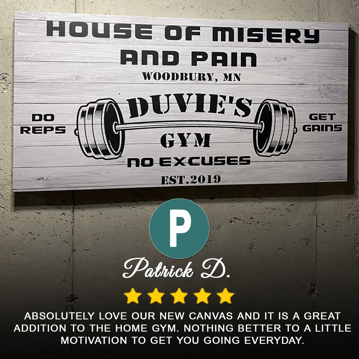 Gym Sign IV - canvas