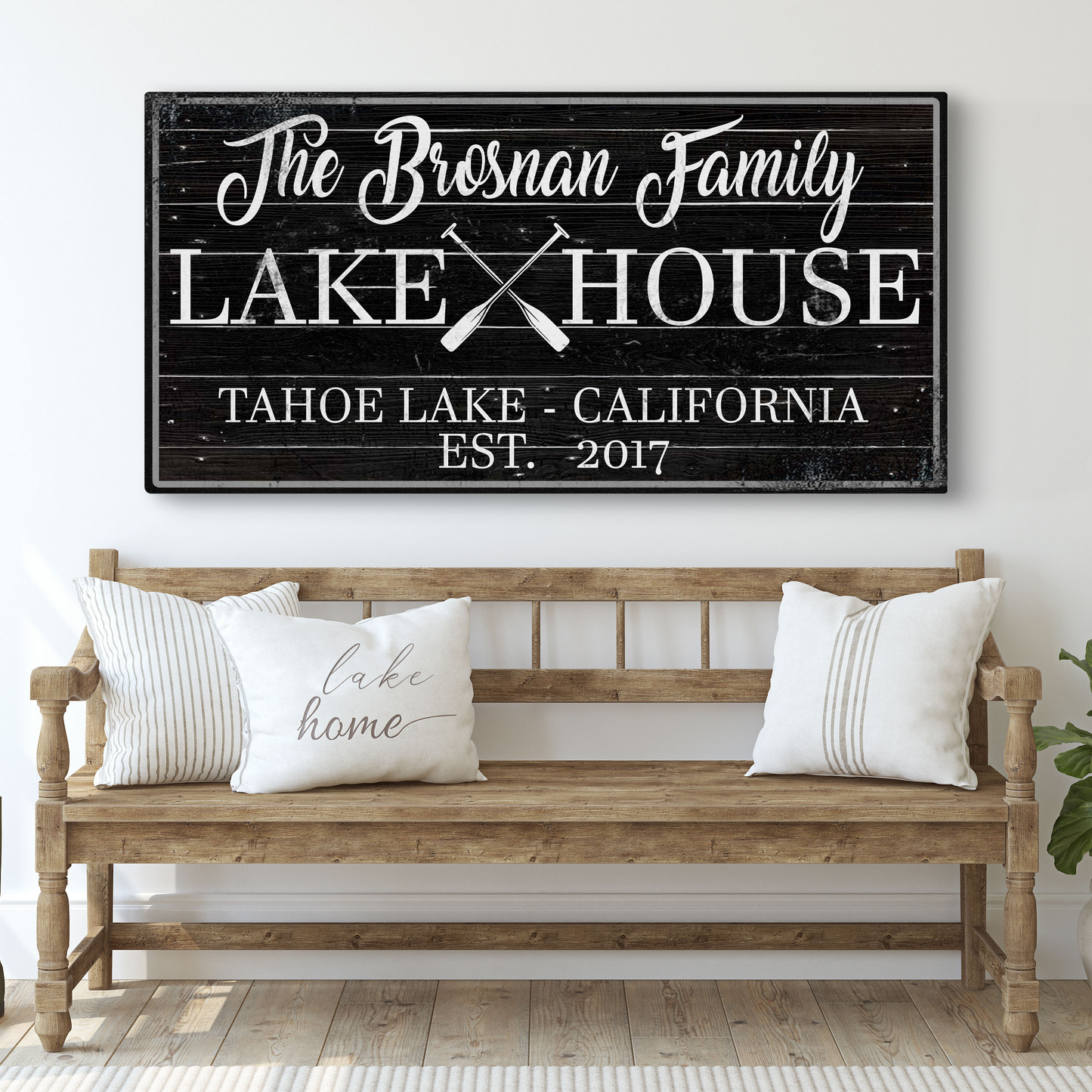 Family Lake House Paddle Sign I