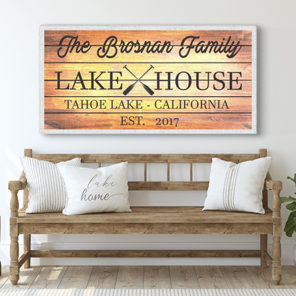 Family Lake House Paddle Sign I