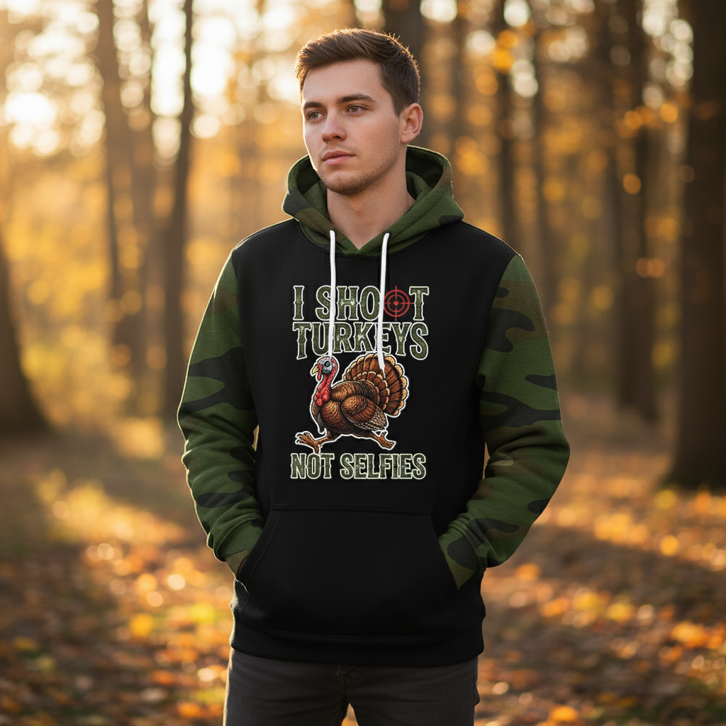 I Shoot Turkeys Not Selfies All Over Print Shirt