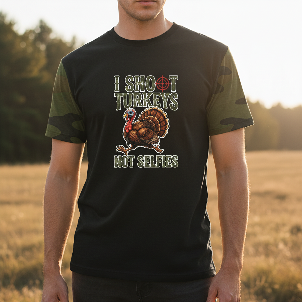 I Shoot Turkeys Not Selfies All Over Print Shirt