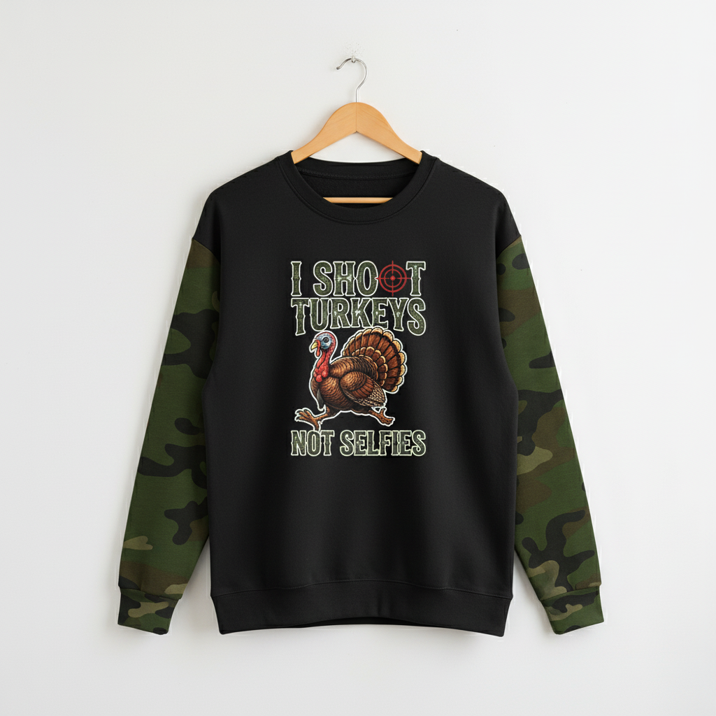 I Shoot Turkeys Not Selfies All Over Print Shirt
