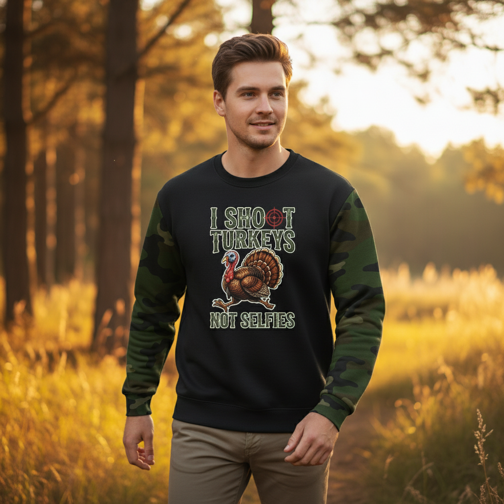 I Shoot Turkeys Not Selfies All Over Print Shirt