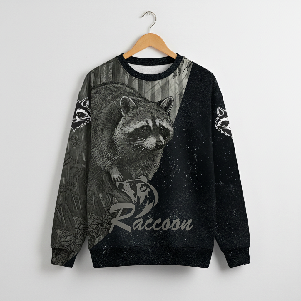 Grey Woods Raccoon - Elite Hunting All Over Print Shirt
