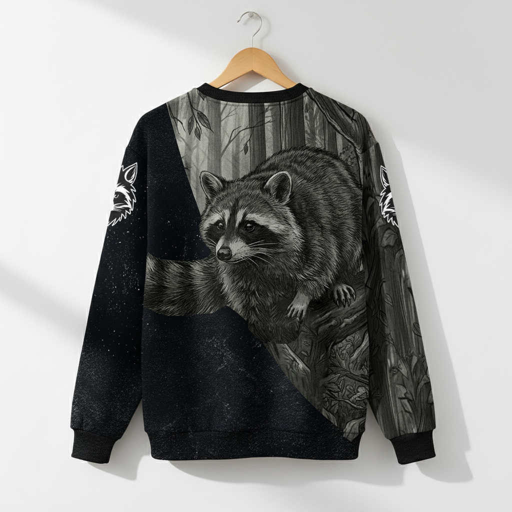Grey Woods Raccoon - Elite Hunting All Over Print Shirt