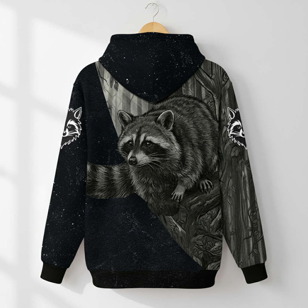 Grey Woods Raccoon - Elite Hunting All Over Print Shirt