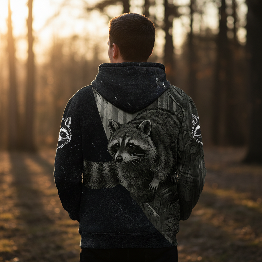 Grey Woods Raccoon - Elite Hunting All Over Print Shirt