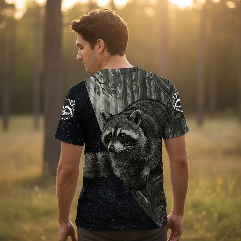 Grey Woods Raccoon - Elite Hunting All Over Print Shirt