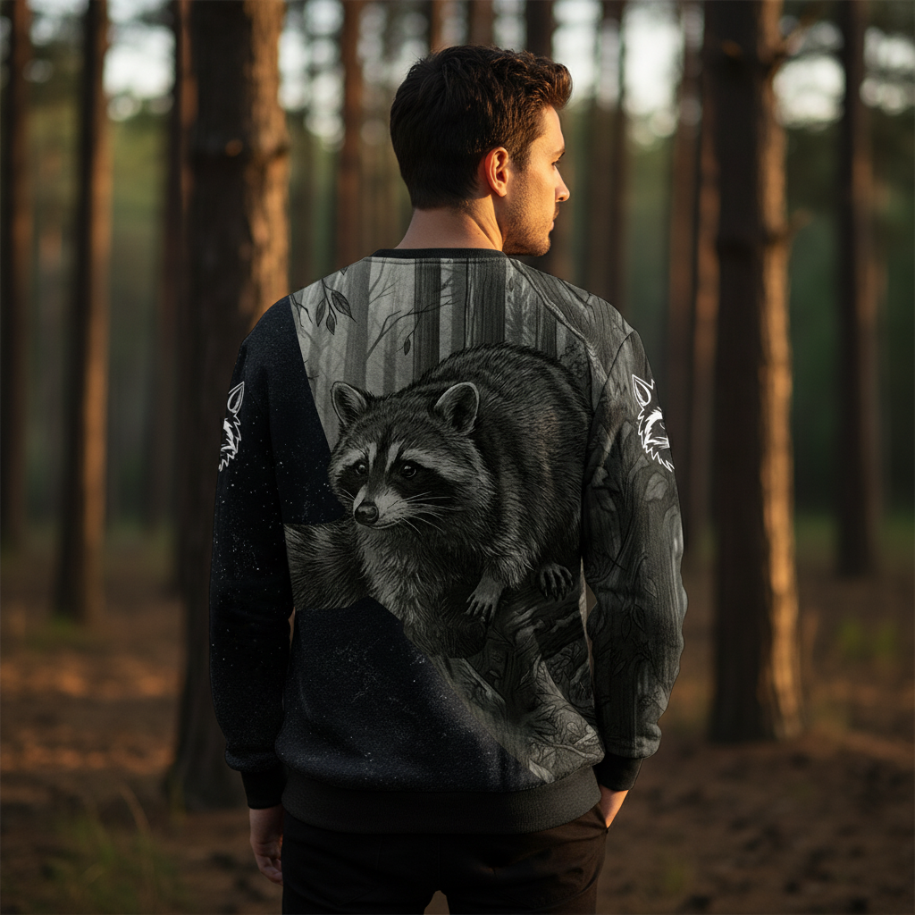 Grey Woods Raccoon - Elite Hunting All Over Print Shirt