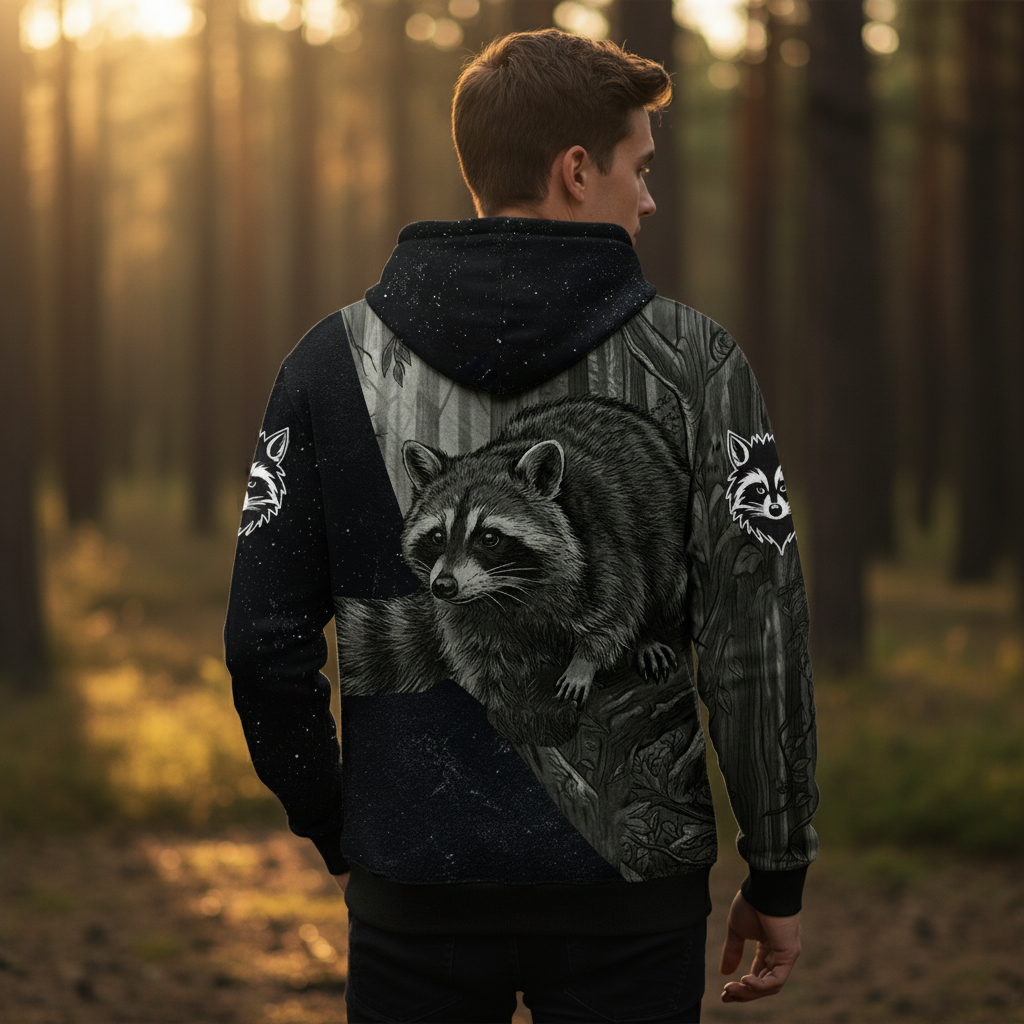 Grey Woods Raccoon - Elite Hunting All Over Print Shirt