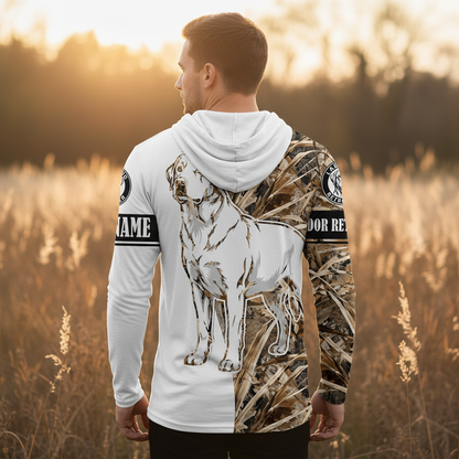 Custom Labrador Retriever Dog Camo Dry Grass All Over Print Shirt