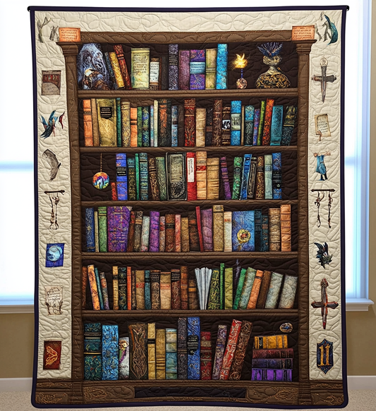 Pages Of Wonder Quilted Blanket - Throw (55" x 60")