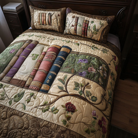 Pages of Comfort 3-Piece Quilted Bedding Set - Single (59" x 70")