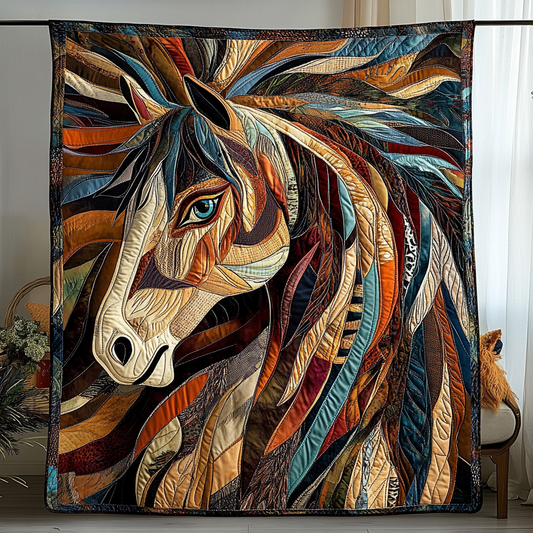Painted Pony Quilted Blanket - Throw (55" x 60")