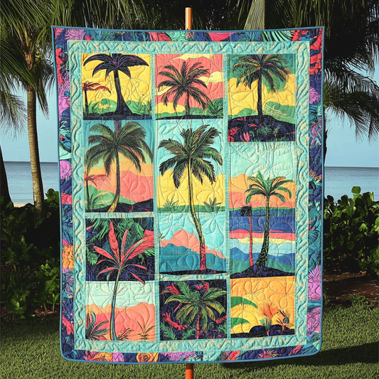Palm Paradise Quilted Blanket - Baby (30" x 40")