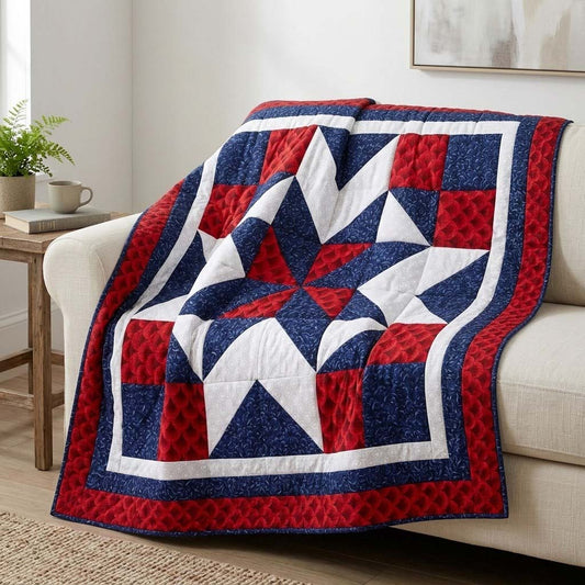 Patriot Pinwheel Quilted Blanket - Baby (30" x 40") - Pack 1