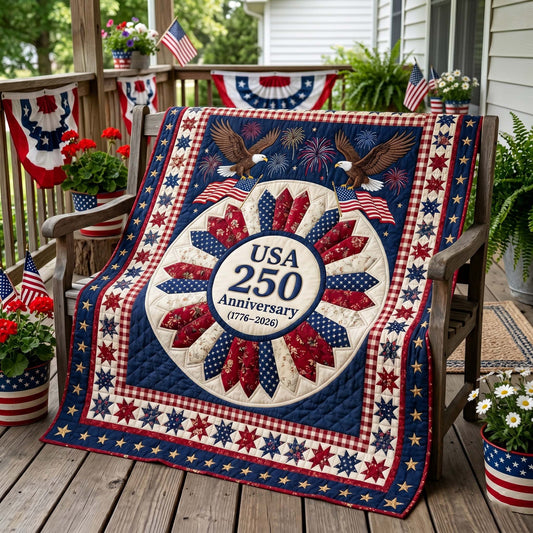 Patriotic Eagle Horizon Quilted Blanket - Baby (30" x 40") - Pack 1