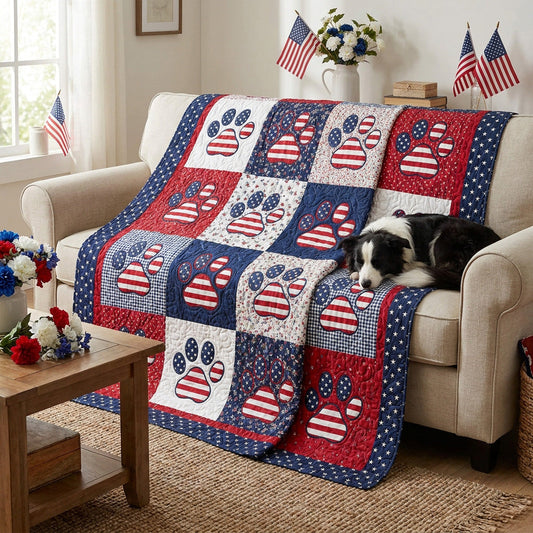 Patriotic Tails Quilted Blanket - Baby (30" x 40") - Pack 1