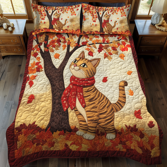 Paws and Whiskers 3-Piece Quilted Bedding Set - Single (59" x 70")