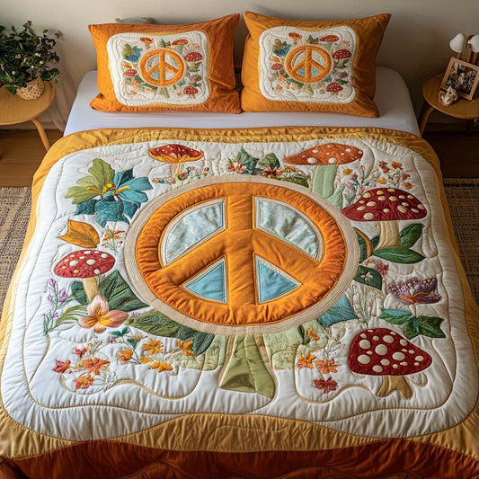 Peace Palette 3-Piece Quilted Bedding Set - Single (59" x 70")