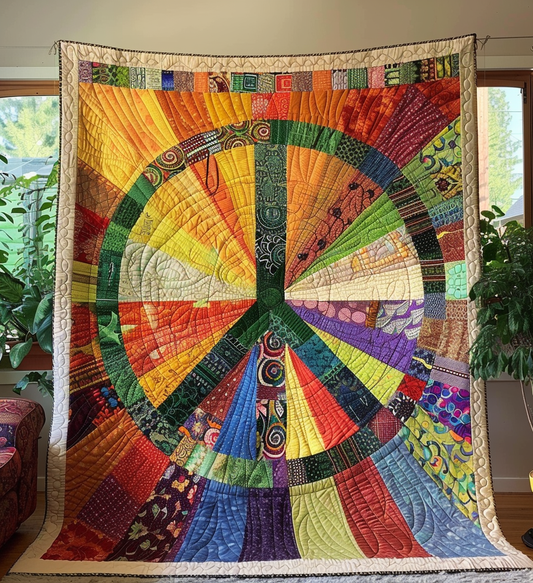 Peaceful Sunburst Quilted Blanket - Throw (55" x 60")