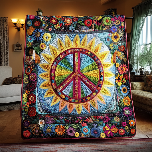 Peaceful Bloom Quilted Blanket - Baby (30" x 40")