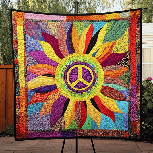 Peaceful Petals Quilted Blanket - Throw (55" x 60")
