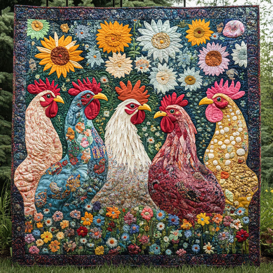 Pecks of Personality Quilted Blanket - Throw (55" x 60")